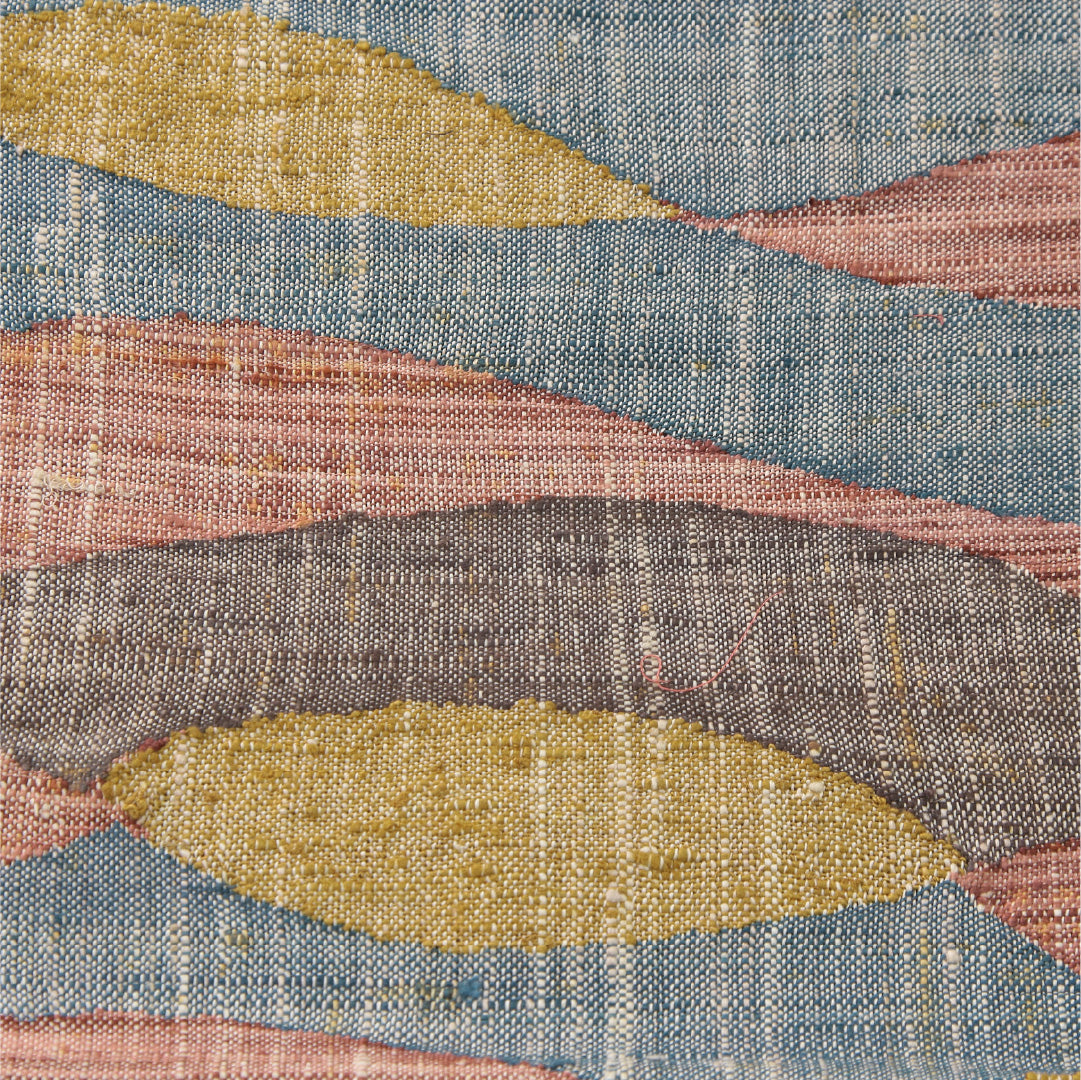 八寸名古屋帯(紬) 帯丈366cm カジュアル 松葉仕立て ポイント柄 Aランク 正絹 抽象柄 多色系 1224-04038