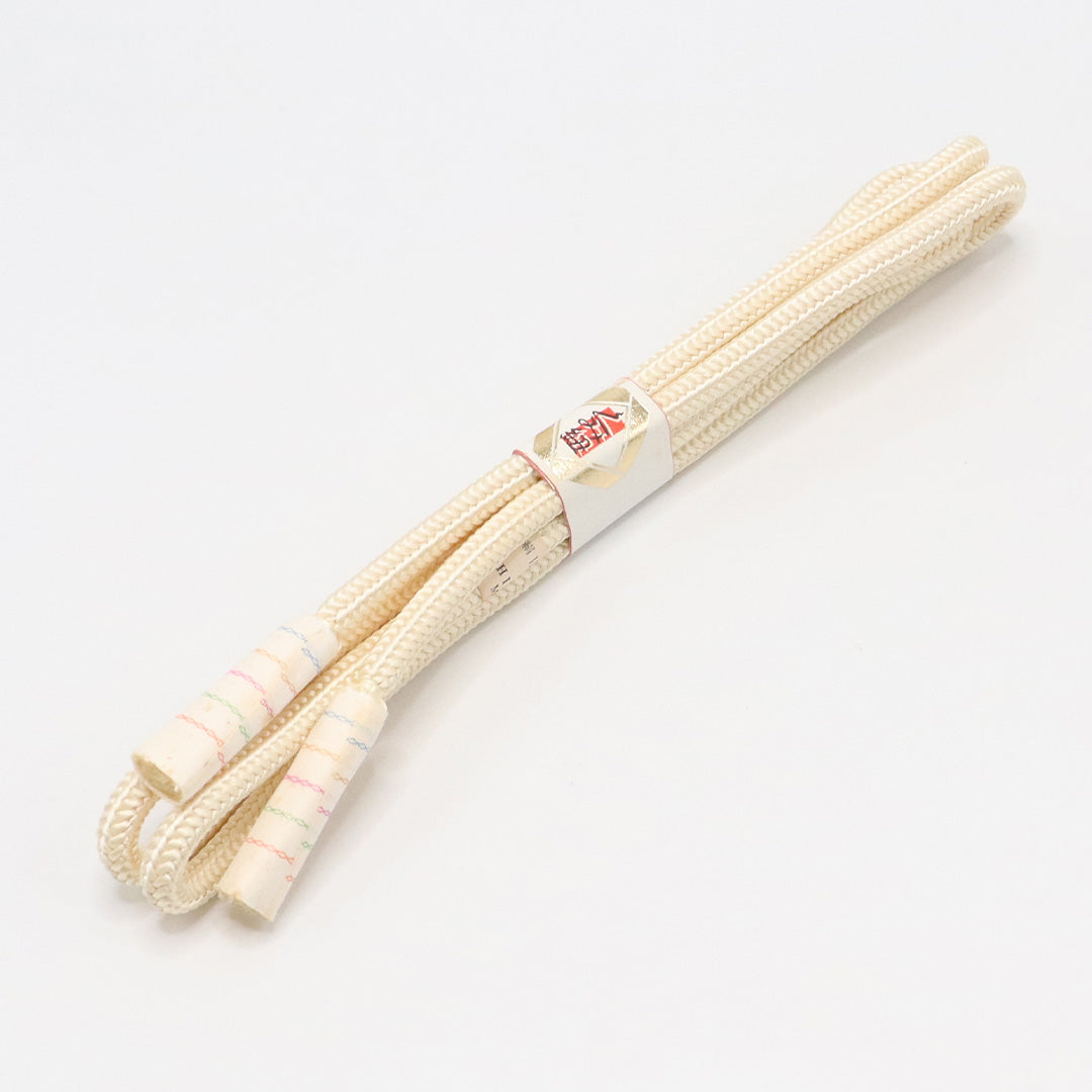 新古品 帯締め 留袖用 正絹 Nランク 丸組紐 白系 1236-01071