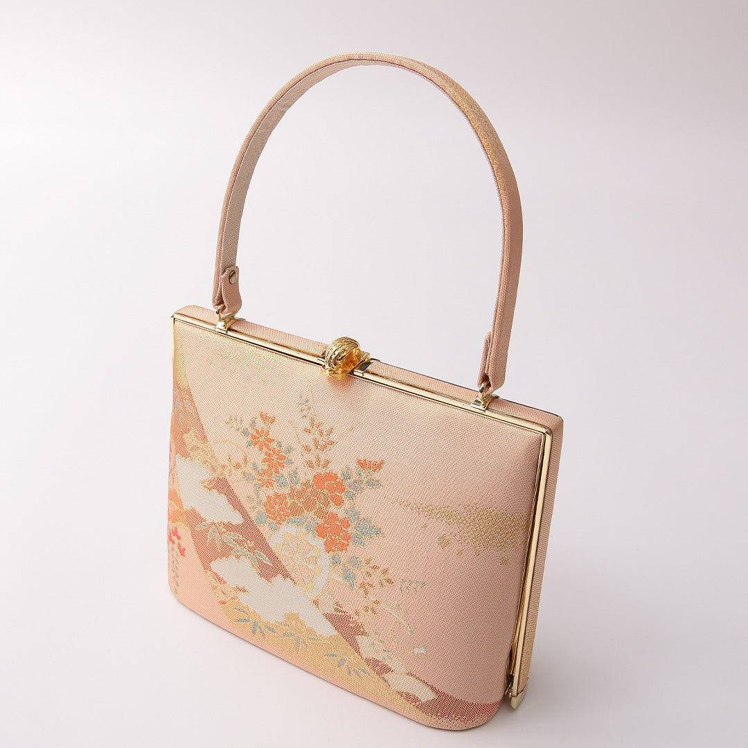 新古品 草履・バッグセット Nランク 礼装用 FREE 佐賀錦 吉祥文様 正絹 和装小物 朱系 1241-00982