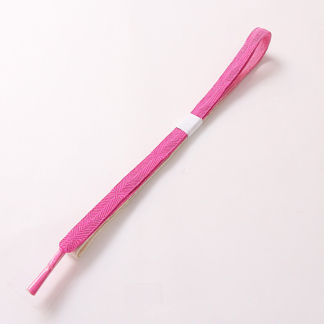 新古品 帯締め 正絹 Nランク 平組紐 ピンク系 白系 1236-01346