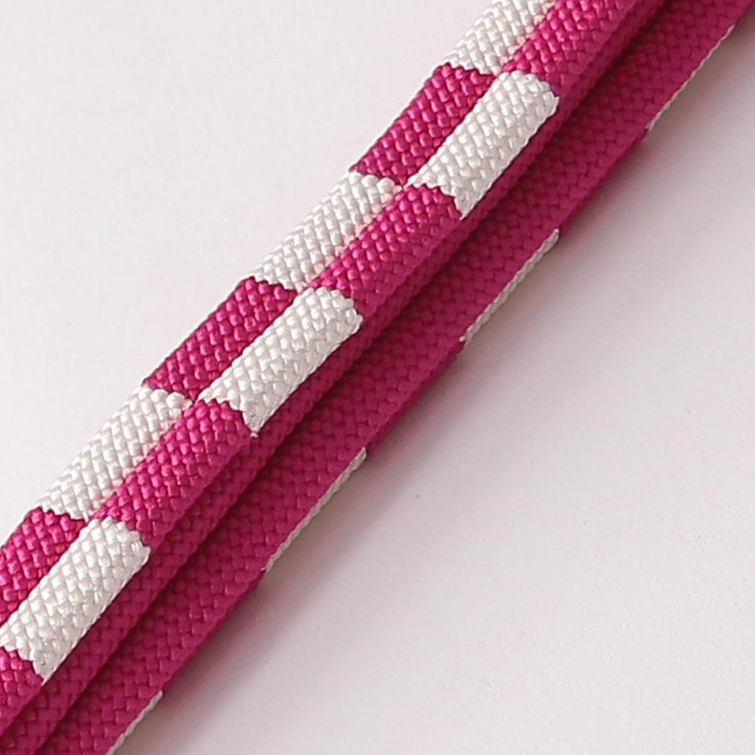 新古品 帯締め 正絹 Nランク 平組紐 ピンク系 1236-01544
