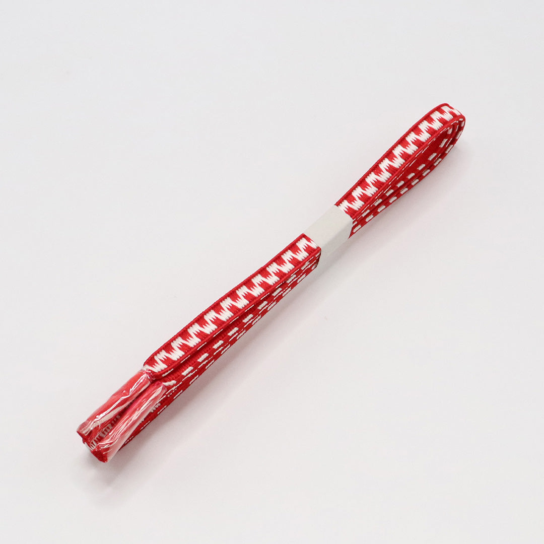新古品 帯締め 正絹 Nランク 平組紐 白系 赤系 1236-01097