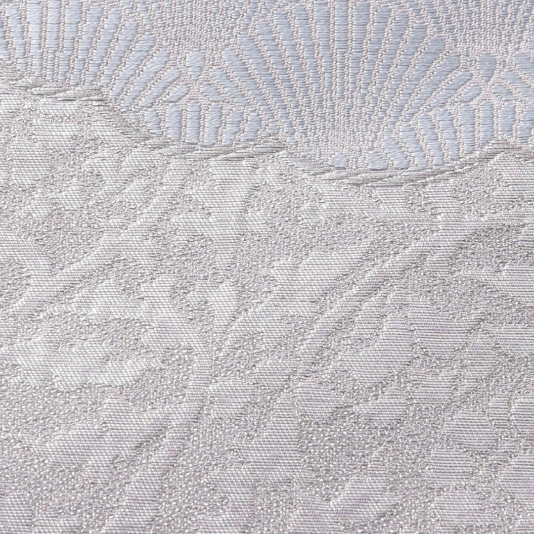 袋帯 帯丈424cm フォーマル 六通 Cランク 正絹 宝相華 紫系 1223-02165