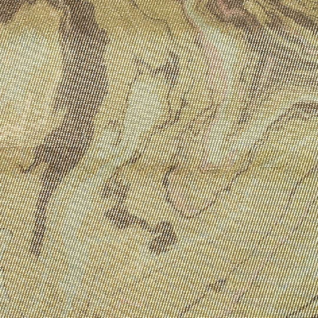 袋帯 帯丈452cm 六通 墨流し 引箔 カジュアル 金系 正絹 Sランク 1223-00948