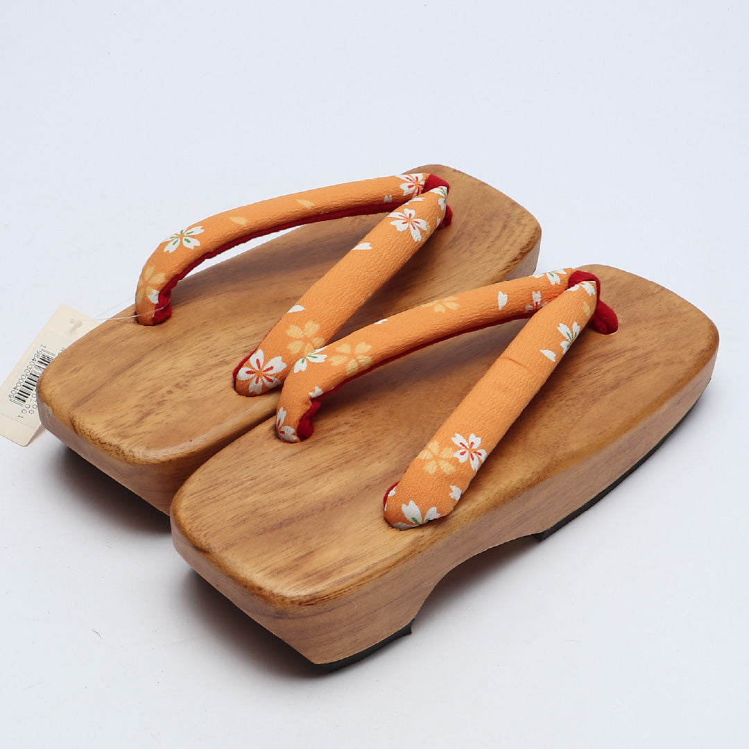 未使用品 下駄 カジュアル FREE 木製 Bランク 和装小物 茶系 1244-00775