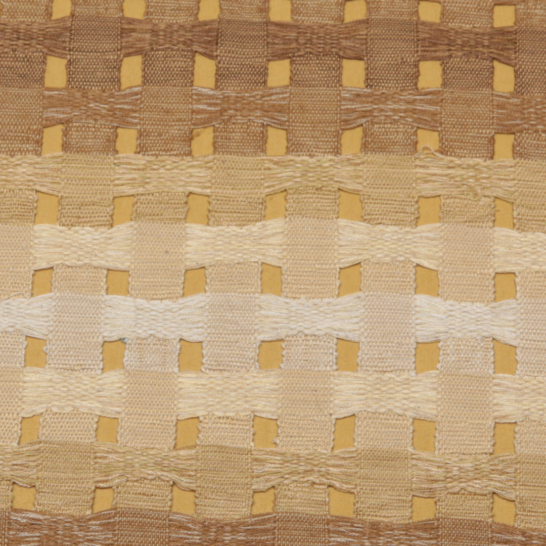 袋帯 帯丈450cm 六通 ますいわ屋 はればれ加工 創作 カジュアル 黄系 正絹 Sランク 1223-01109