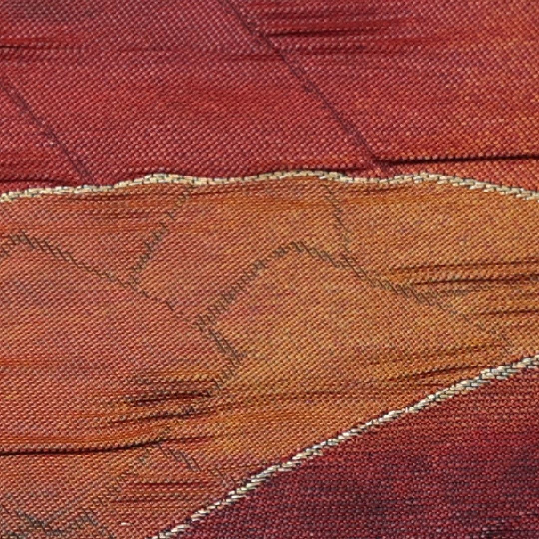 名古屋帯 帯丈350cm 六通 名古屋仕立て Sランク カジュアル ふくれ織 正絹 紺系 1224-00418