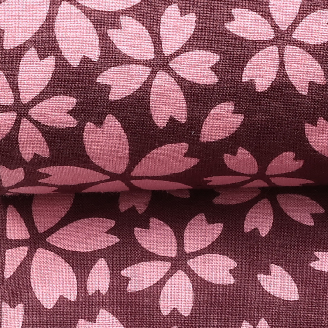 半幅帯 帯丈340cm 全通 小袋帯 小桜 木綿 赤系 Bランク 1225-000241