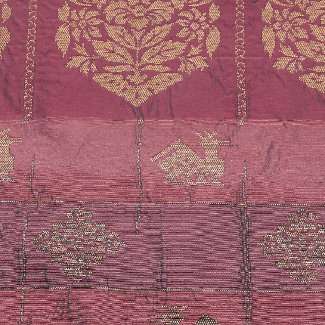袋帯 帯丈430cm 正絹 全通 セミフォーマル 名物裂 赤系 1243-01424