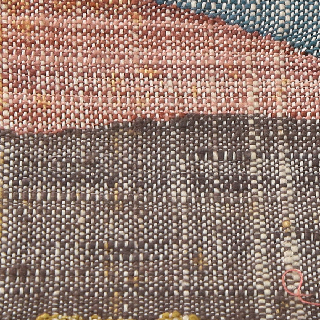 八寸名古屋帯(紬) 帯丈366cm カジュアル 松葉仕立て ポイント柄 Aランク 正絹 抽象柄 多色系 1224-04038