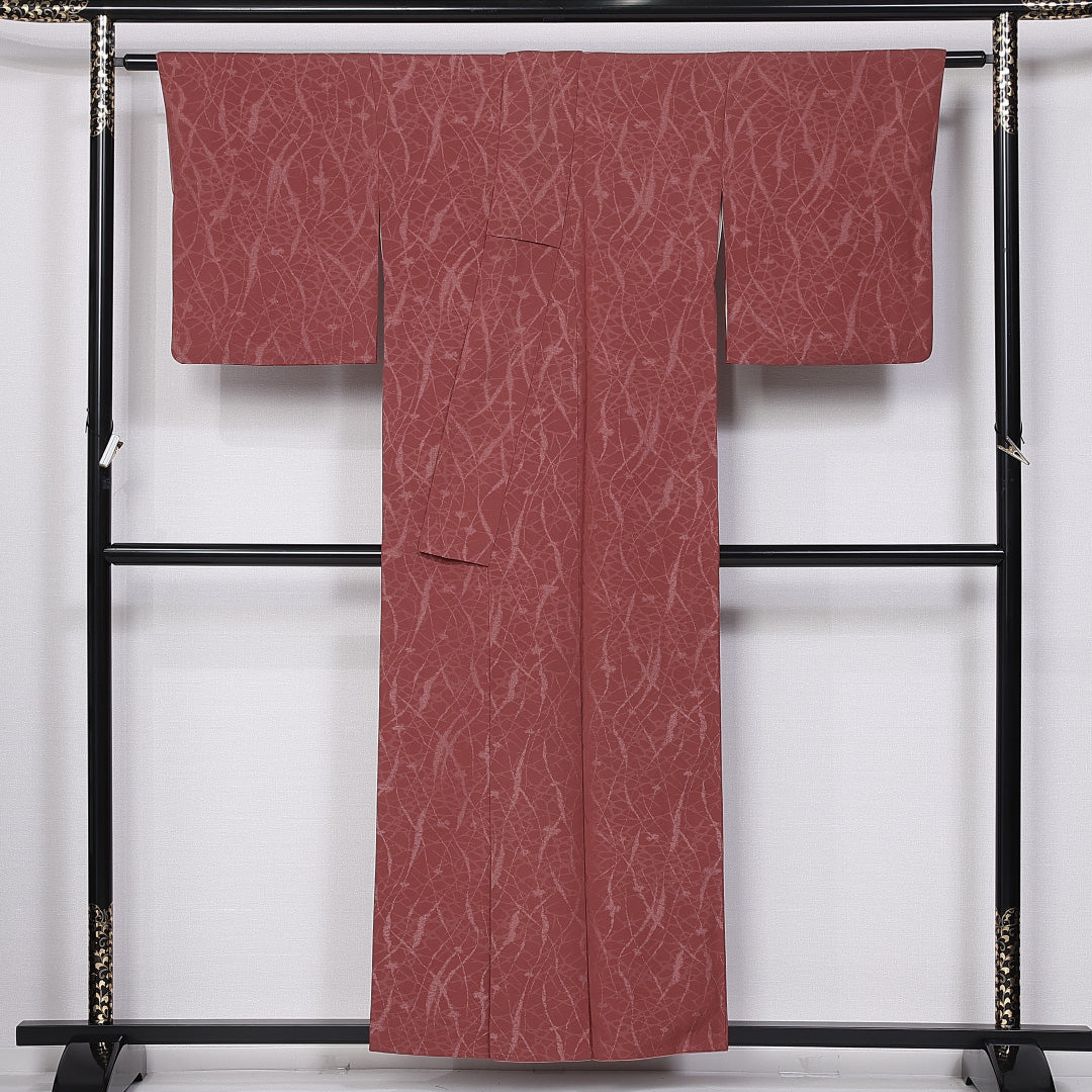 小紋 身丈155cm 裄丈64.5cm M 正絹 Sランク 袷 広衿 創作 1215-10825