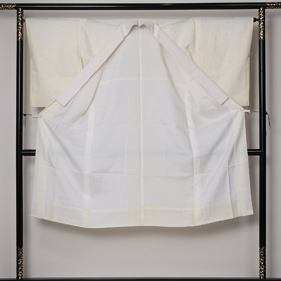 長襦袢 無双袖 身丈126cm 裄丈65cm 正絹 Dランク Mサイズ クリーム系 LP 1239-12676