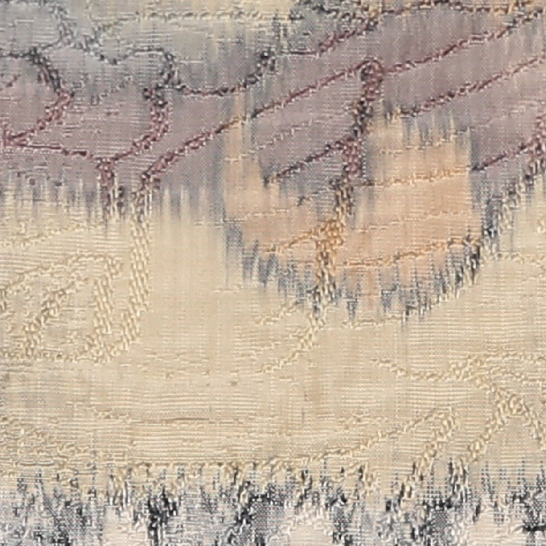 名古屋帯 帯丈348cm Sランク 名古屋仕立て 六通 ポリエステル 唐花 カジュアル ベージュ系 1224-01598