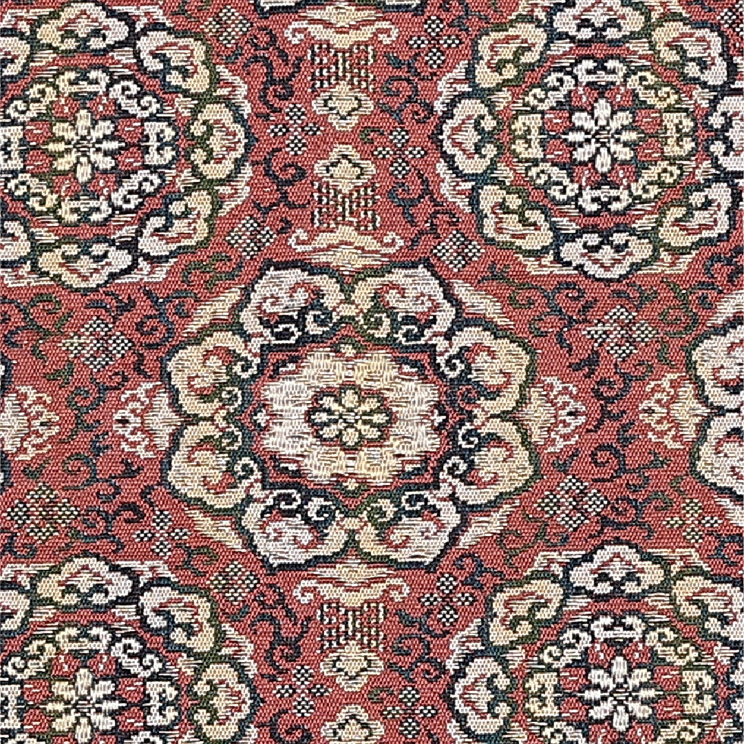 名古屋帯 帯丈332cm 全通 開き仕立て Sランク カジュアル アラベスク 金銀糸 正絹 茶系 1224-01306