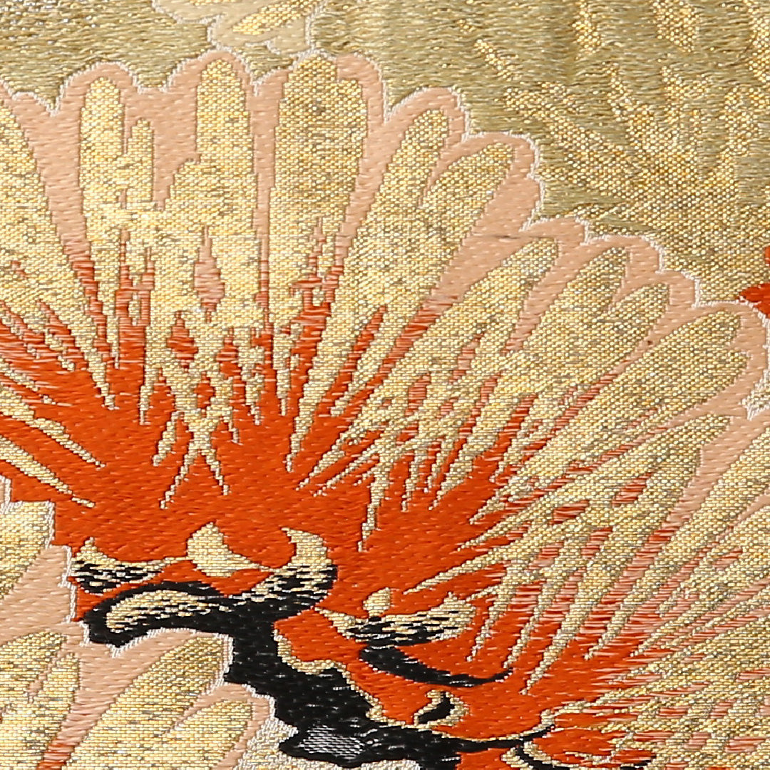 アンティーク 九寸名古屋帯 Aランク 帯丈351cm 正絹 全通 名古屋仕立て 織り 松 金系 LP 1245-02664