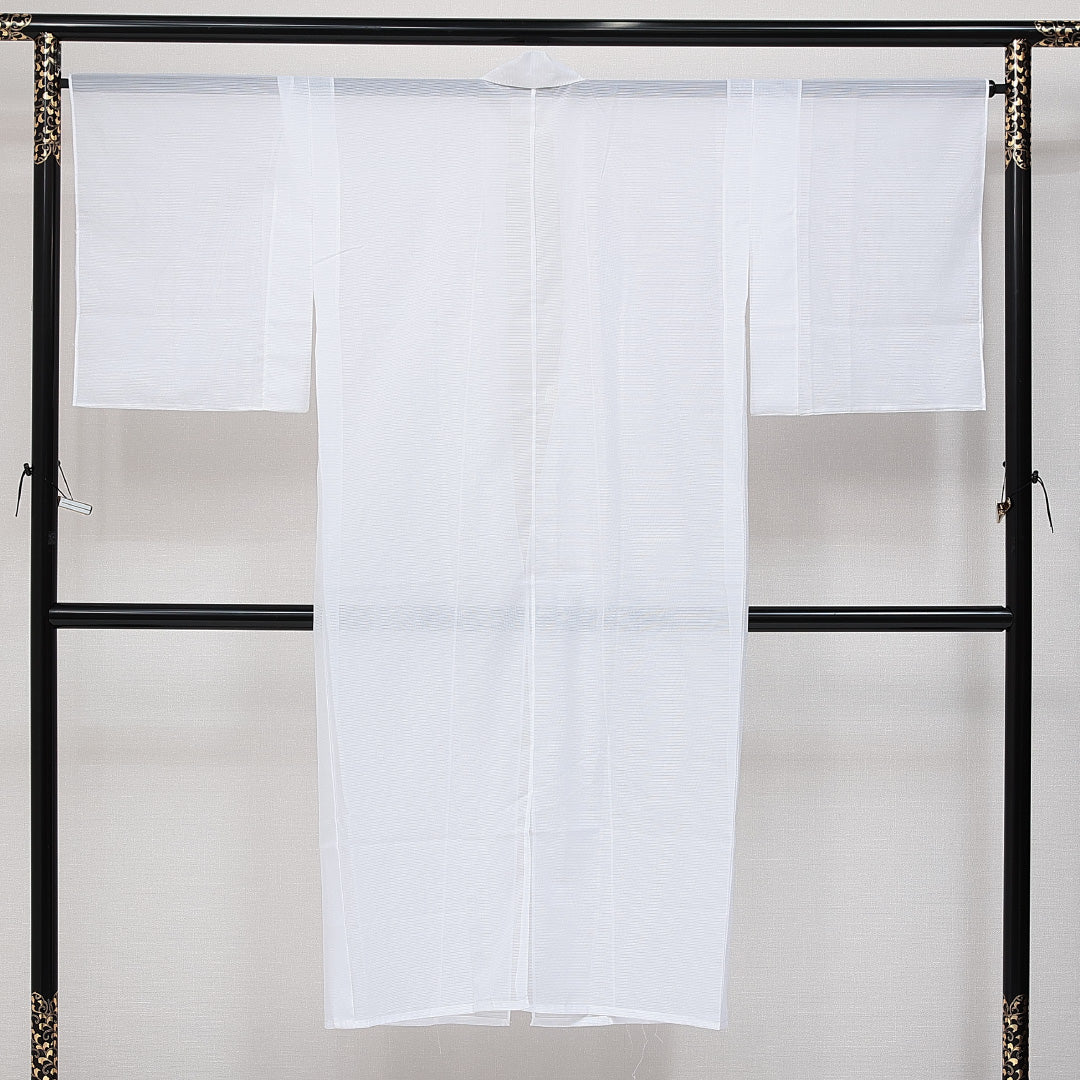 夏物 洗える着物 長襦袢 絽 身丈137cm 裄丈65cm ポリエステル Aランク 2XLサイズ 白系 RP 1239-14563