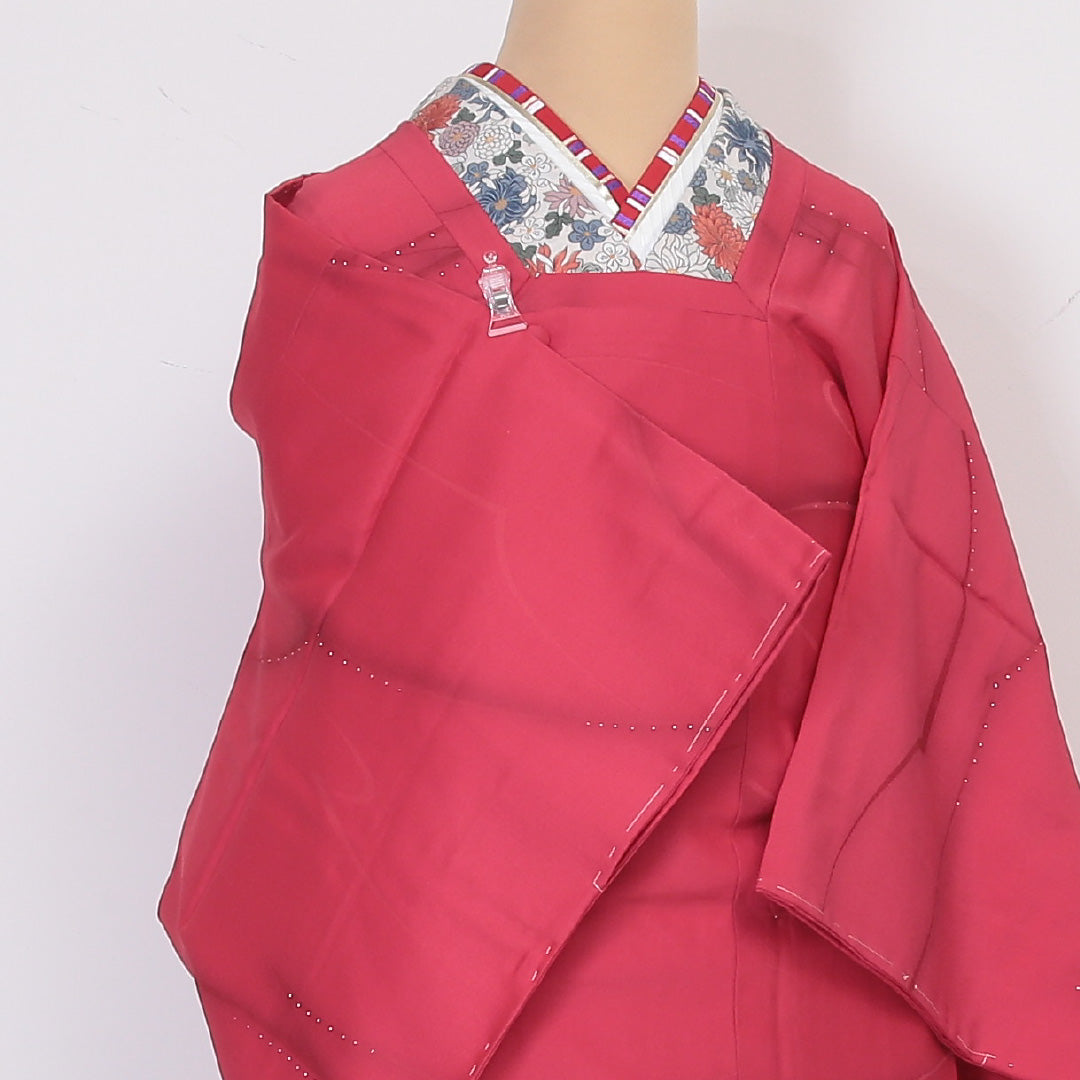 道行コート 洗える着物 袷 身丈0cm 裄丈0cm ポリエステル Aランク Sサイズ フォーマル ピンク系 1263-05801