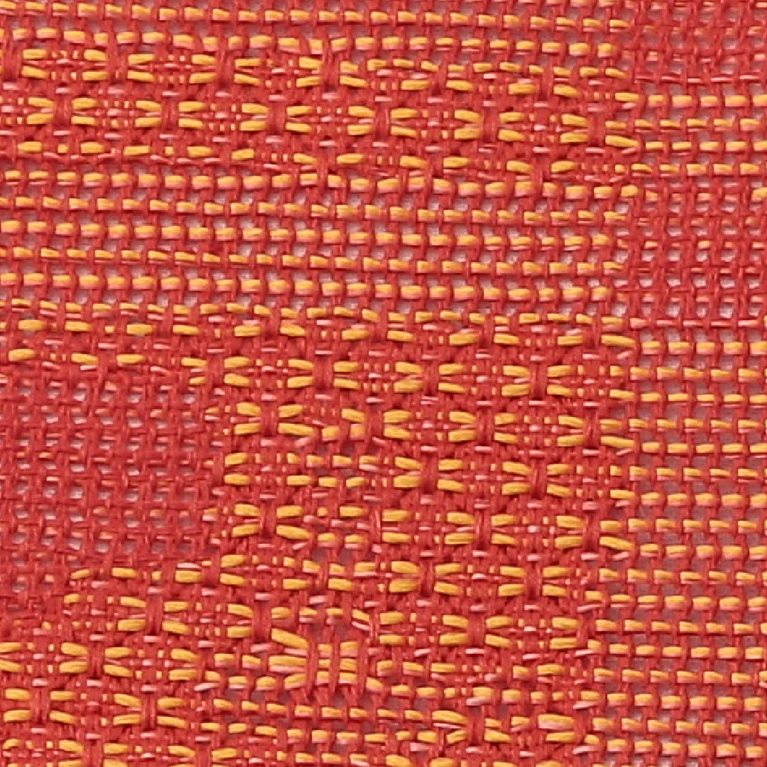 未使用品 八寸名古屋帯 (夏帯) Nランク 帯丈64cm 正絹 六通 名古屋仕立て 織り カジュアル 幾何学柄 朱系 GP 1245-02167