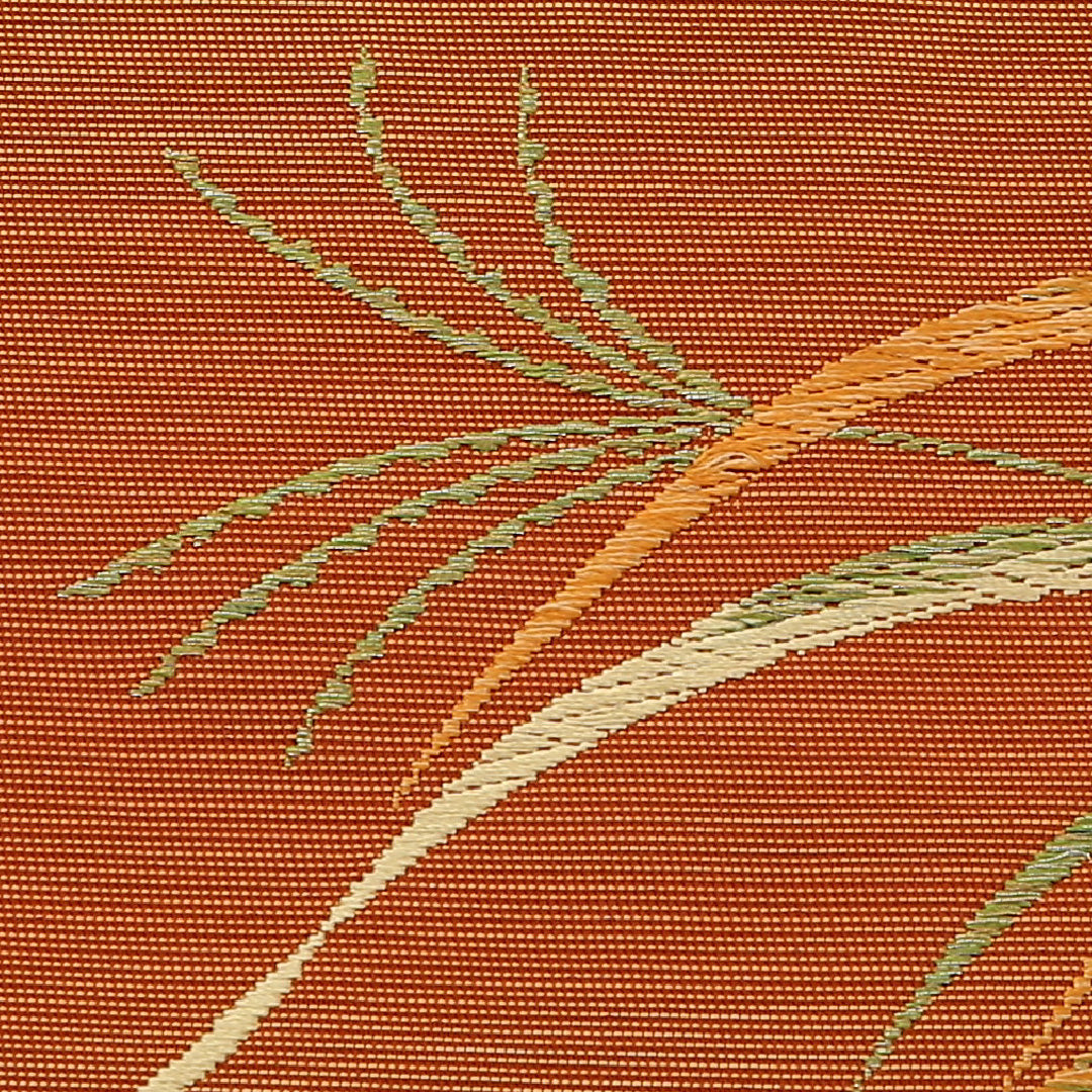 名古屋帯 ポイント柄 帯丈342cm カジュアル Sランク 正絹 薄 朱系 1224-02230