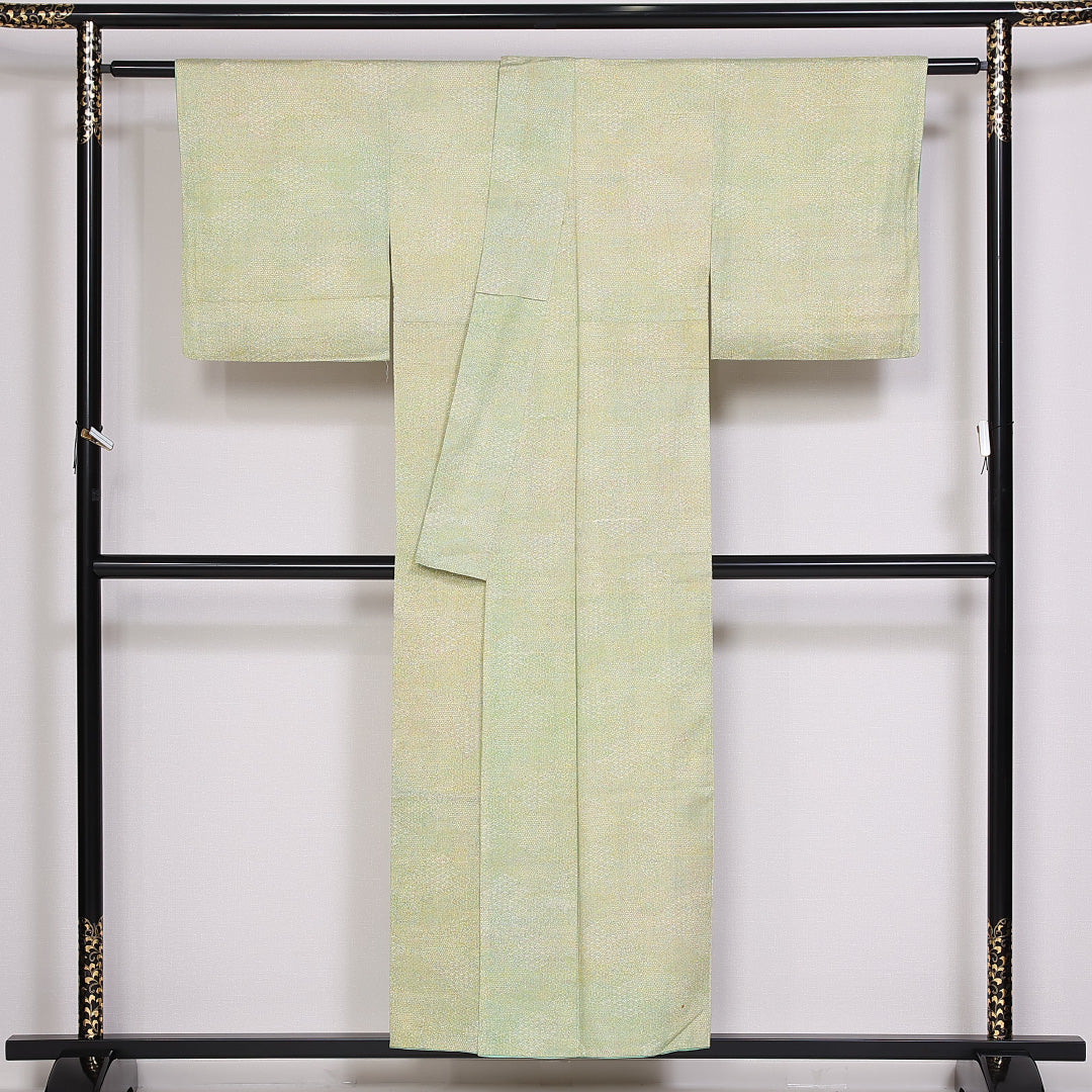 江戸小紋 身丈152cm 裄丈62cm Cランク 袷 正絹 広衿 寄せ柄 1262-10080
