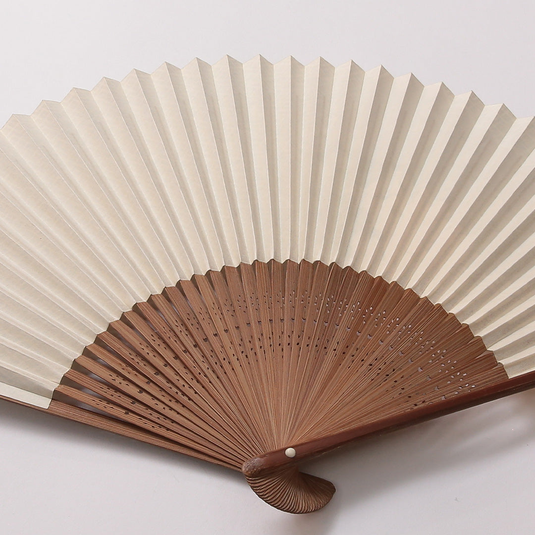 扇子 Aランク 紙扇子 カジュアル 浮世絵 木製 和装小物 茶系 1240-00954