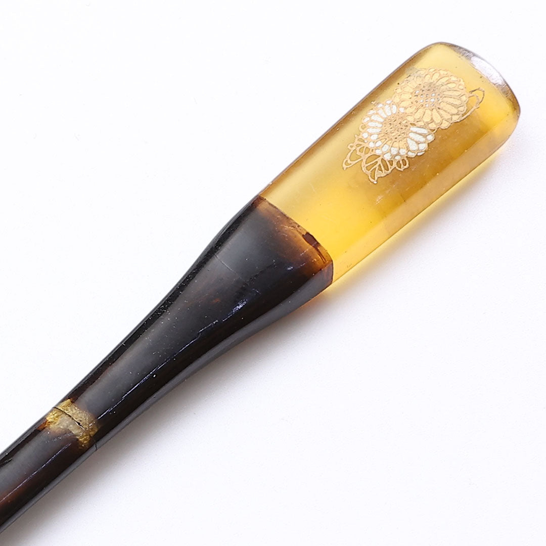 アンティーク 髪飾り Bランク べっ甲 笄 かんざし 黄系 1237-00260