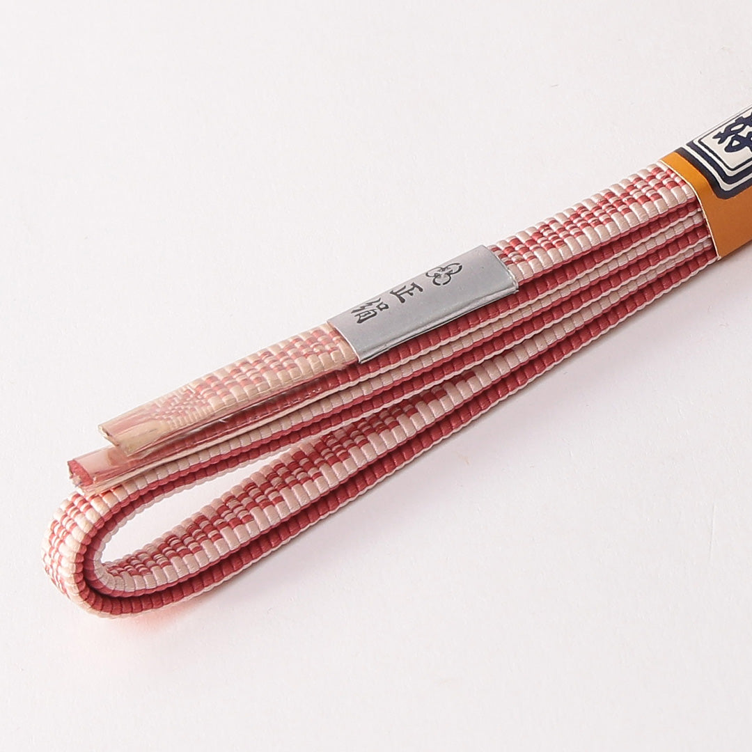 新古品 帯締め 正絹 Nランク 平組紐 ピンク系 1236-01554