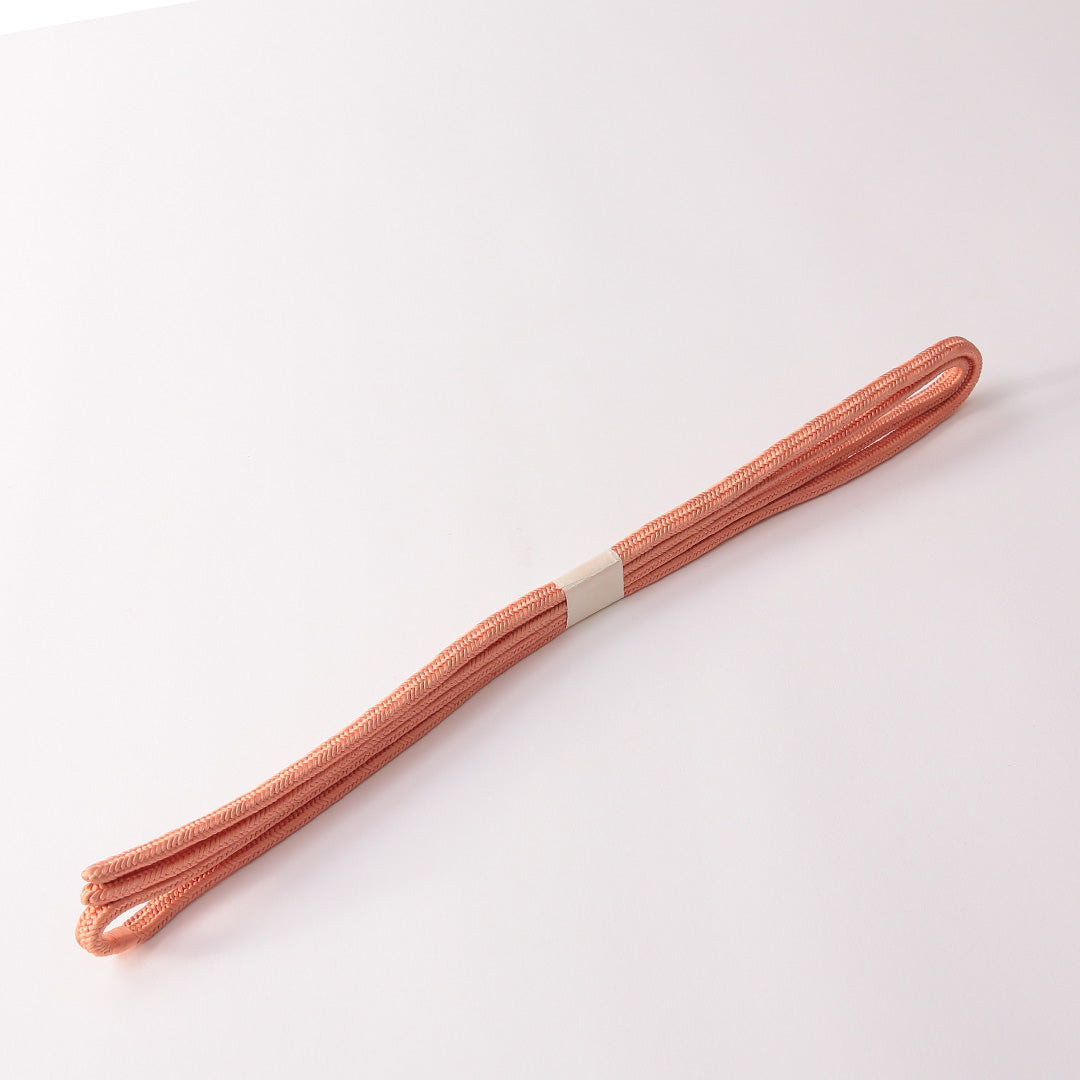 新古品 帯締め 正絹 Nランク 平組紐 ピンク系 1236-01556