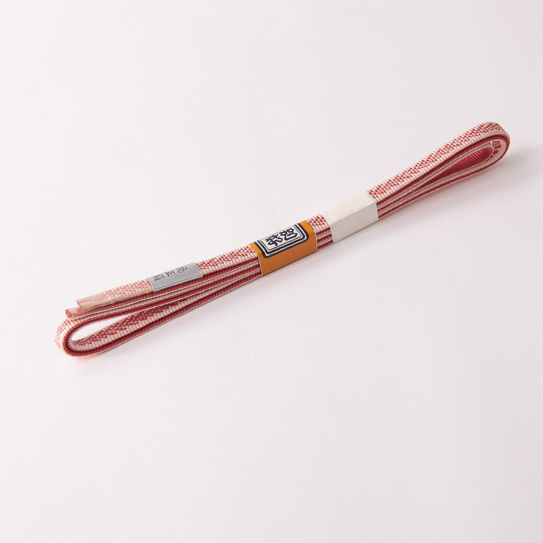 新古品 帯締め 正絹 Nランク 平組紐 ピンク系 1236-01554
