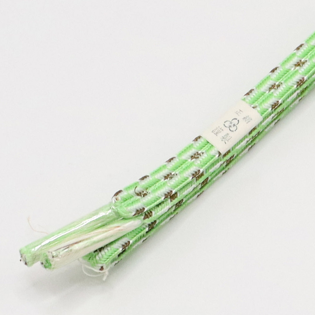 新古品 帯締め 正絹 Nランク 平組紐 緑系 1236-01193