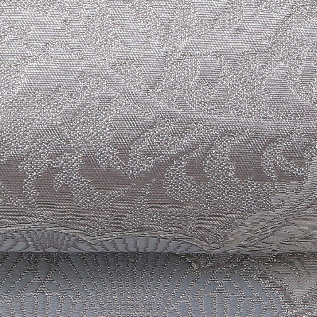 袋帯 帯丈424cm フォーマル 六通 Cランク 正絹 宝相華 紫系 1223-02165