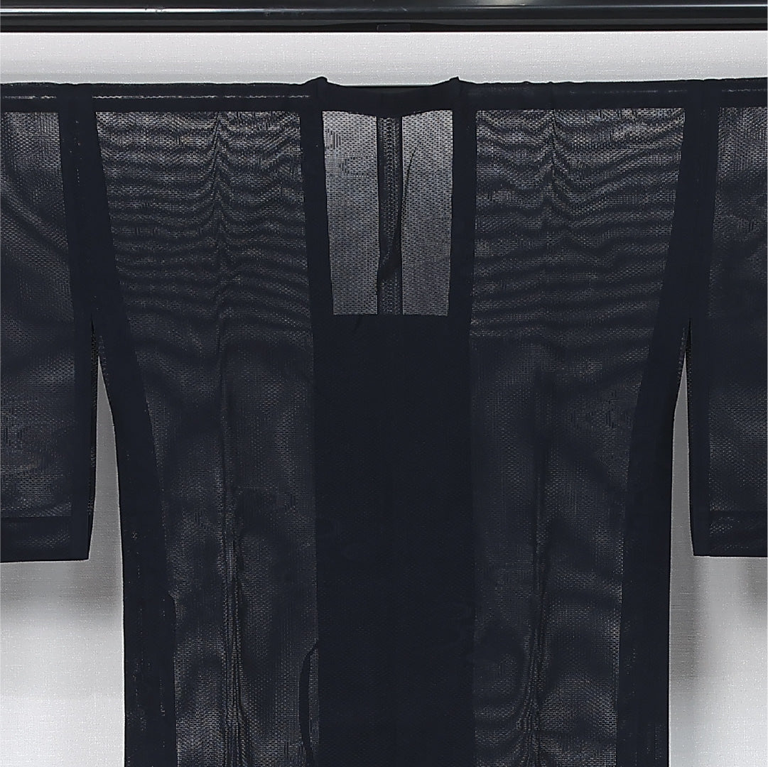 夏物 道行コート 身丈86cm 裄丈65cm Sランク M 正絹 羅 流水 フォーマル 黒系 1263-12093