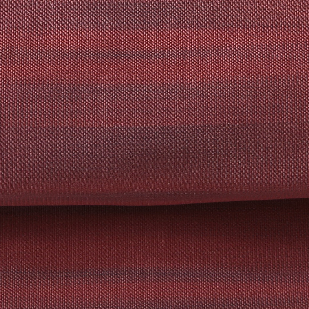 八寸名古屋帯 Sランク 帯丈370cm 正絹 全通 松葉仕立て 織り カジュアル 無地 朱系 LP 1245-03303