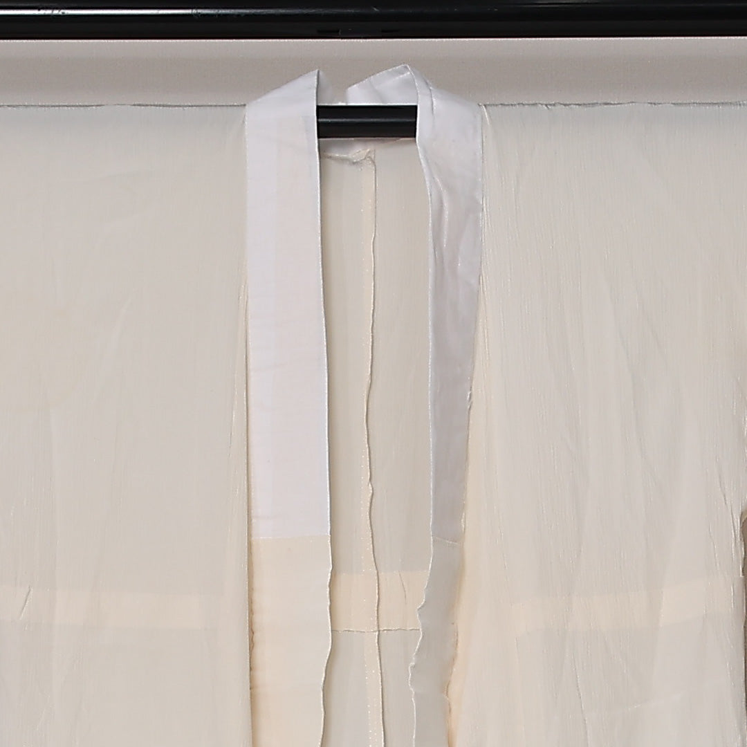 長襦袢 単衣 身丈125cm 裄丈64cm 正絹 Cランク Mサイズ クリーム系 LP 1239-12696