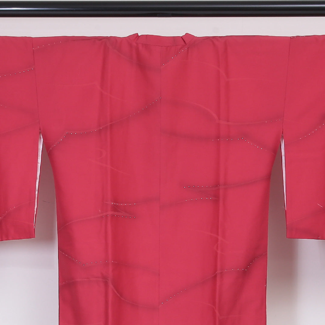 道行コート 洗える着物 袷 身丈0cm 裄丈0cm ポリエステル Aランク Sサイズ フォーマル ピンク系 1263-05801