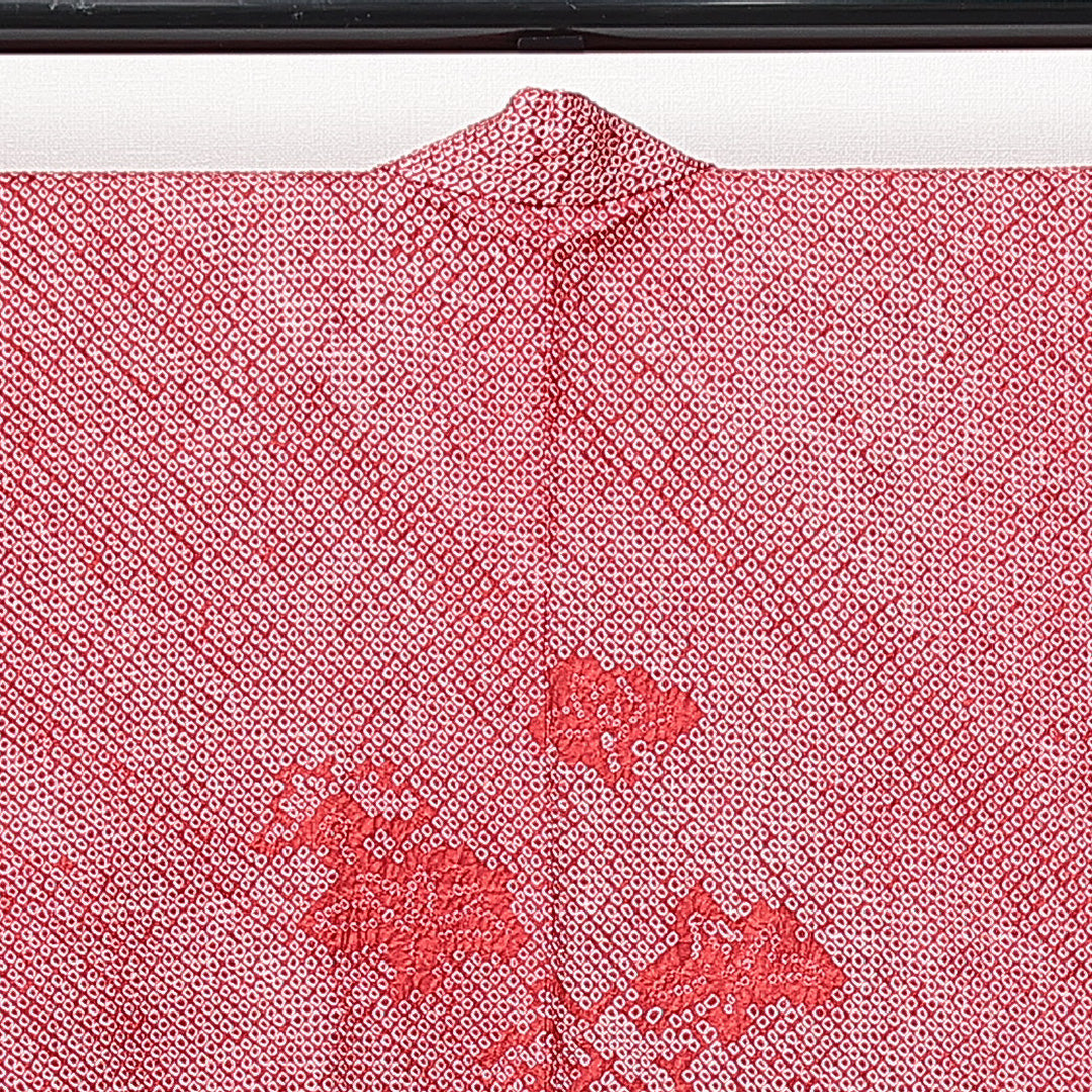 未使用品 絵羽羽織 袷 身丈78cm 裄丈64cm 正絹 Nランク インフォーマル Mサイズ 絵羽羽織 しつけ糸 花柄 赤系 RP 1234-14690