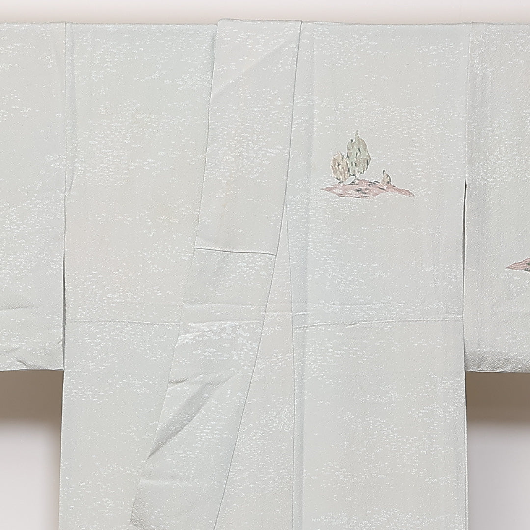 訪問着 単衣 身丈161cm 裄64.5cm 正絹 風景 Cランク 1212-00729