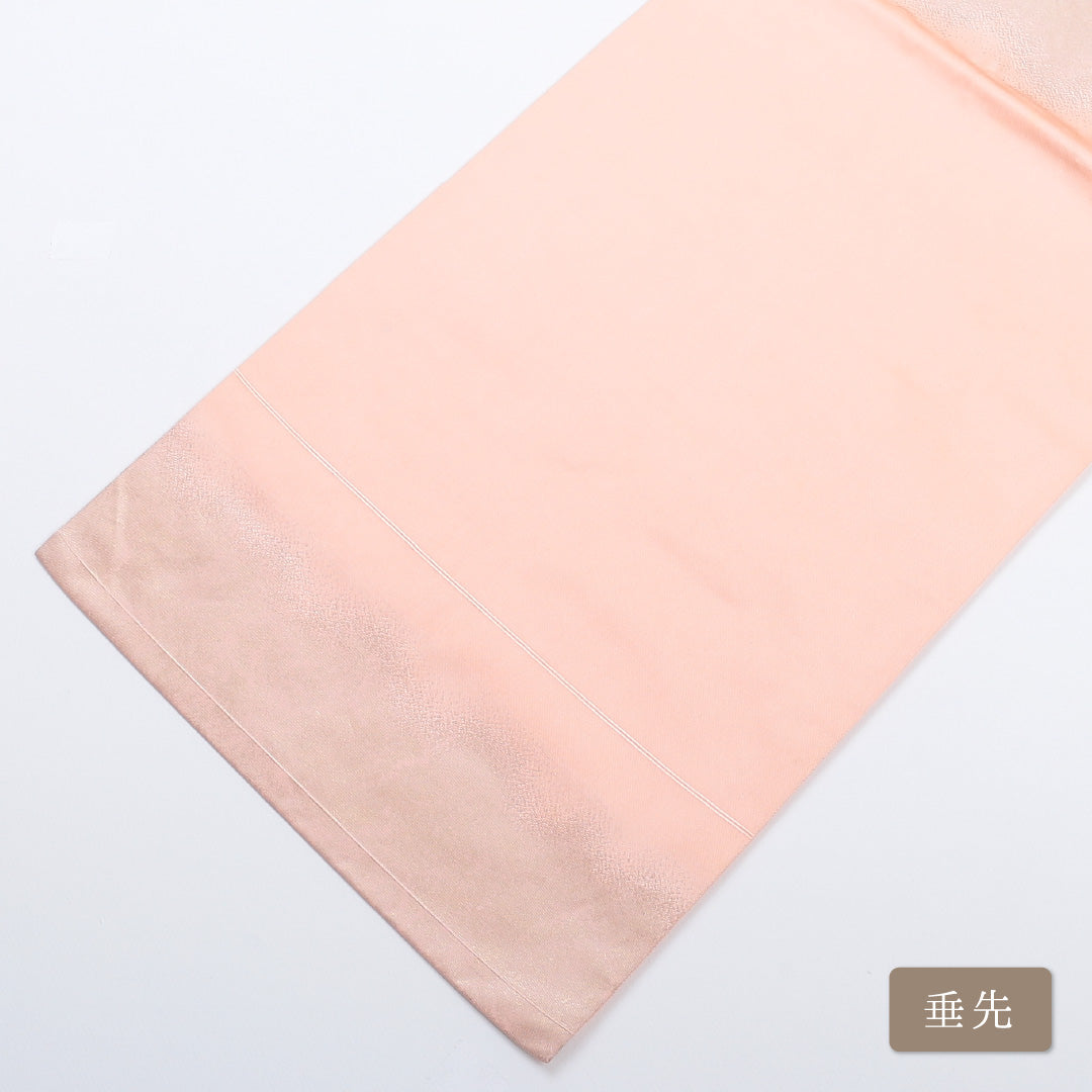 名古屋帯 帯丈352cm ポイント柄 名古屋仕立て 正絹 椿 引箔 綴れ織 カジュアル Sランク ピンク系 1224-00616-213 1224-00616
