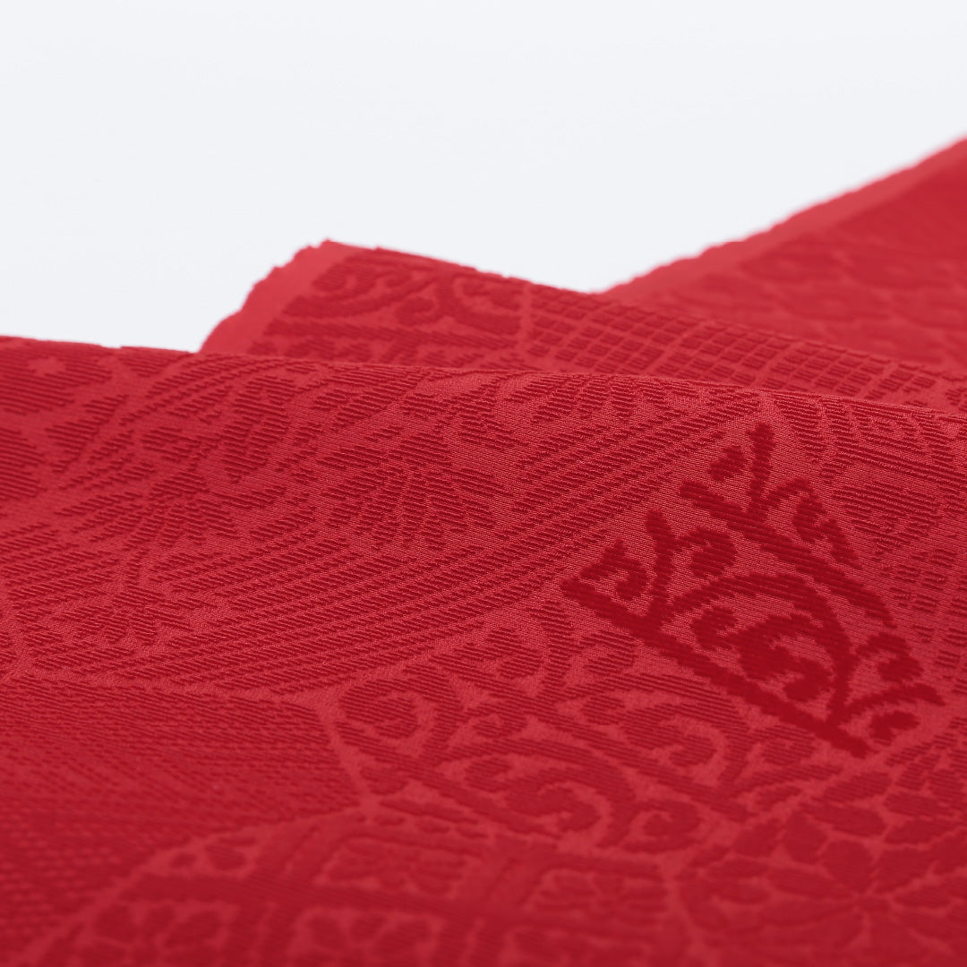 新品 反物 色無地 正絹 黒曜 ビロード 証紙 赤系 1232-00006-G006-12 1232-00006-G006