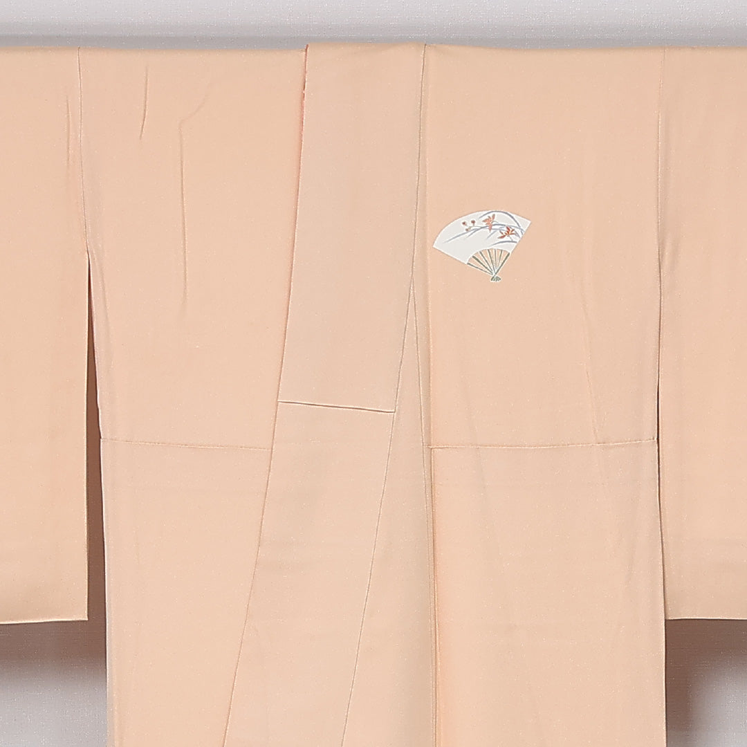 付下げ 身丈170cm 裄丈66cm Sランク 2XL 正絹 袷 広衿 短冊 菊 菖蒲 インフォーマル ベージュ系 1261-12028