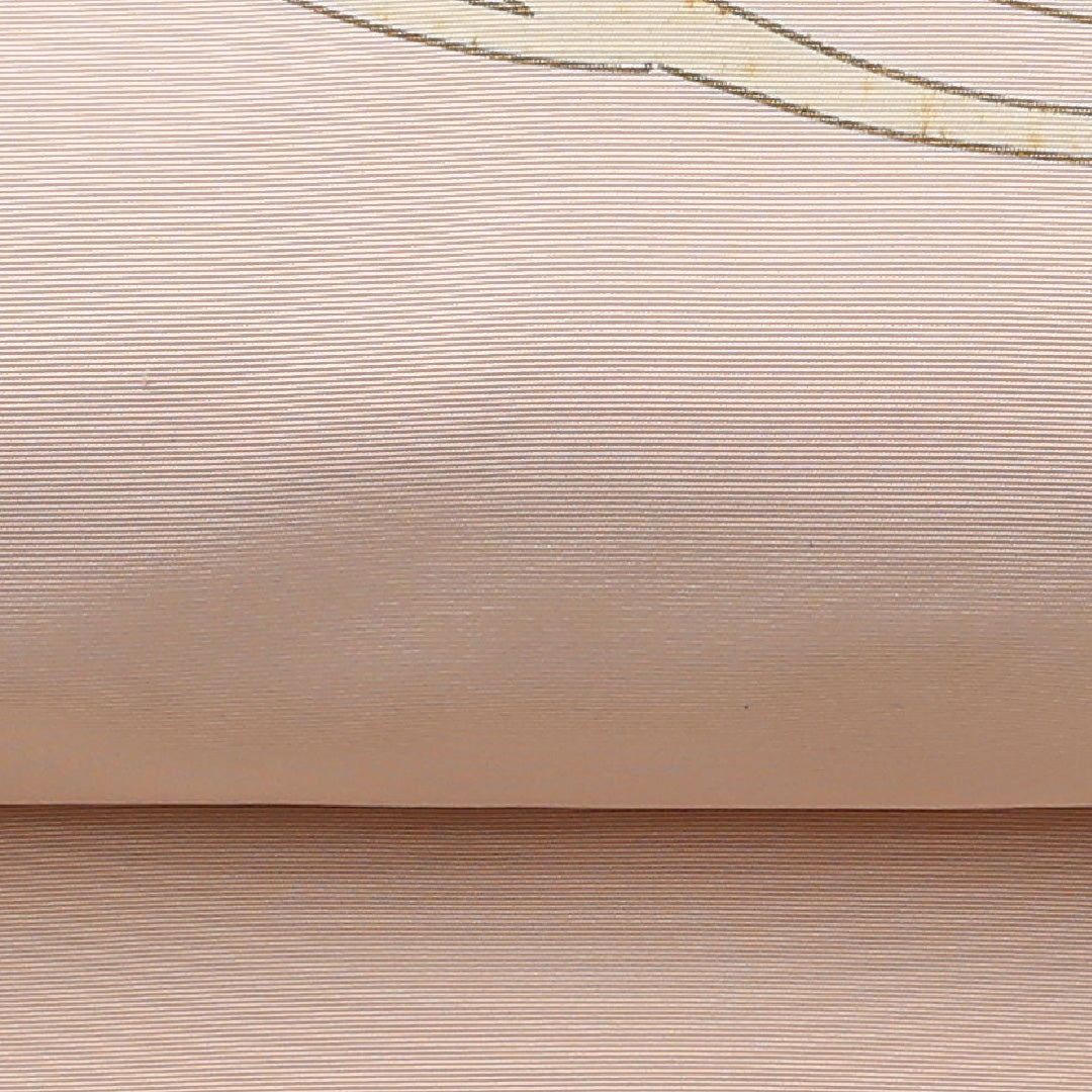 名古屋帯 ポイント柄 帯丈366cm カジュアル Cランク 正絹 塩瀬 菊 ピンク系 1224-02435