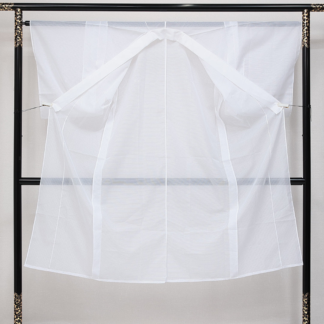 夏物 洗える着物 長襦袢 絽 身丈137cm 裄丈65cm ポリエステル Aランク 2XLサイズ 白系 RP 1239-14563
