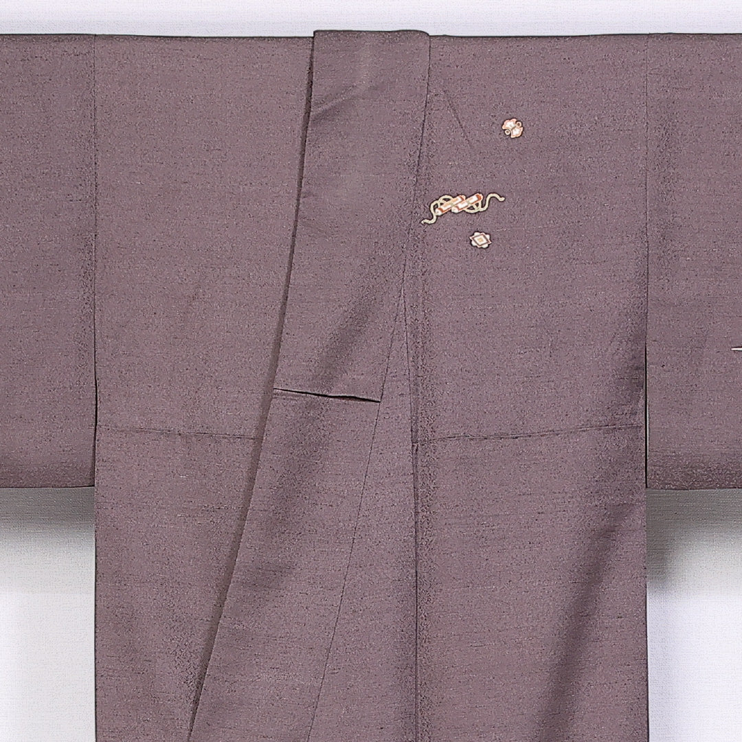訪問着 身丈158cm 裄丈63cm 正絹 Aランク 袷 広衿 小鼓 流水 蔦 1212-10359