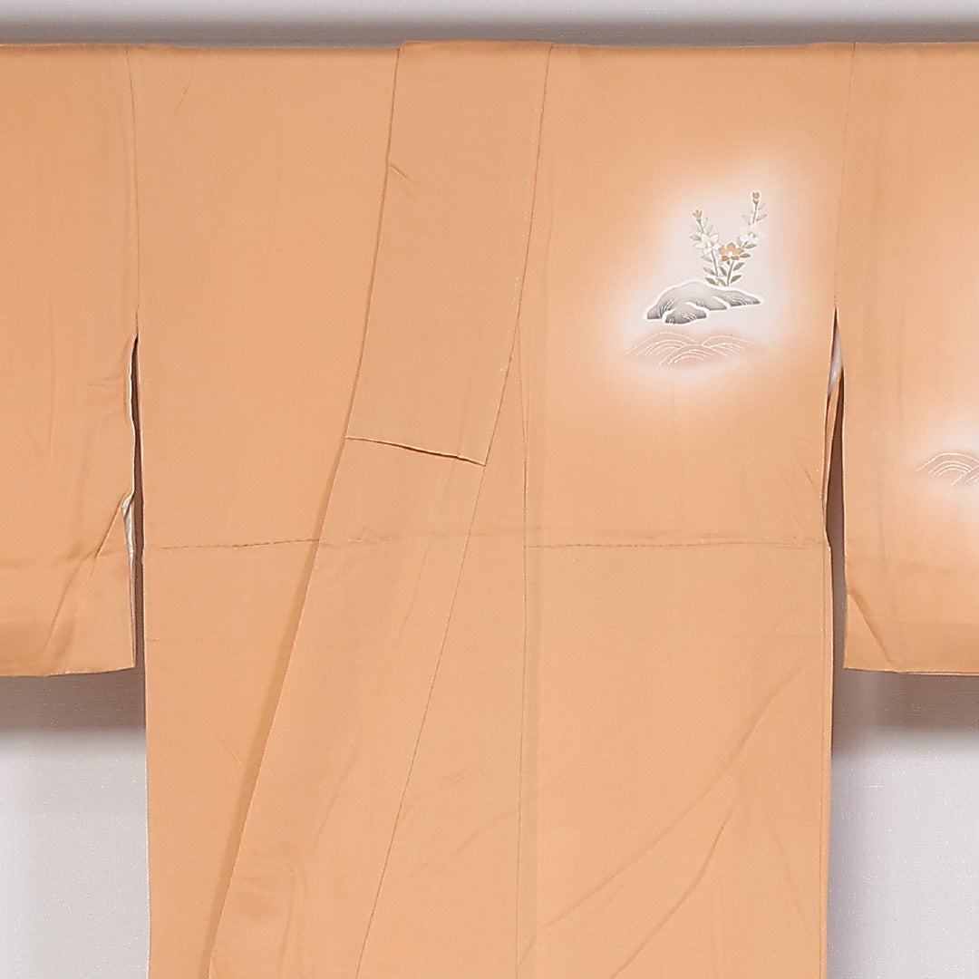 訪問着 袷 身丈159cm 裄65.5cm 正絹 茶屋辻 梅鉢 笠松 Sランク 1212-00779