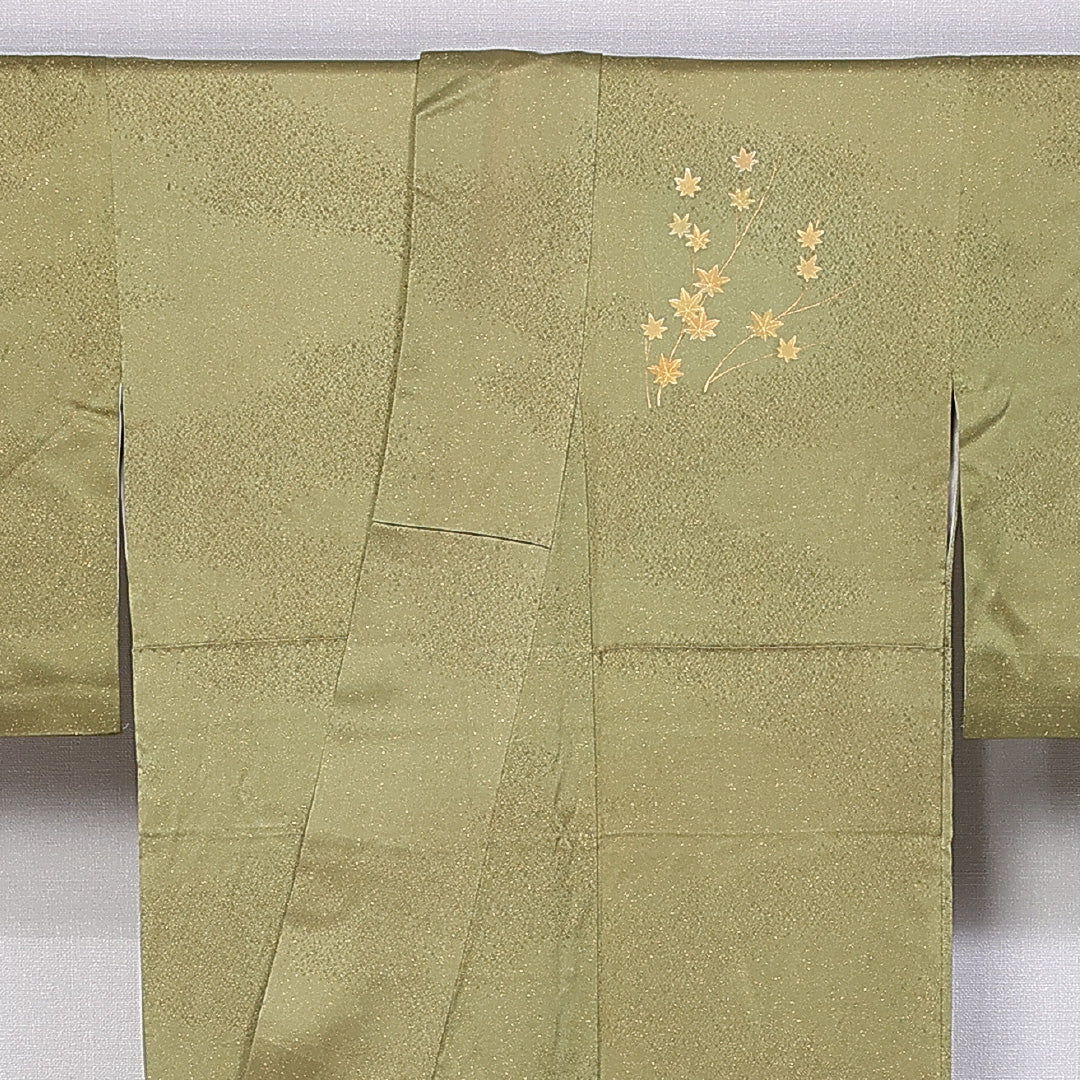 訪問着 身丈145cm 裄丈65.5cm XS 正絹 Aランク 袷 広衿 菊 紅葉 1212-11013