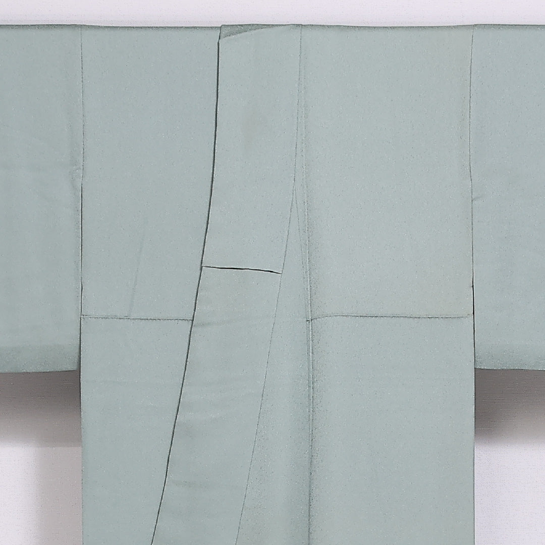 色留袖 身丈159cm 裄丈64cm Sランク 正絹 袷 広衿 M エ霞 菊 ぼかし 金彩 セミフォーマル 緑系 1211-F0290
