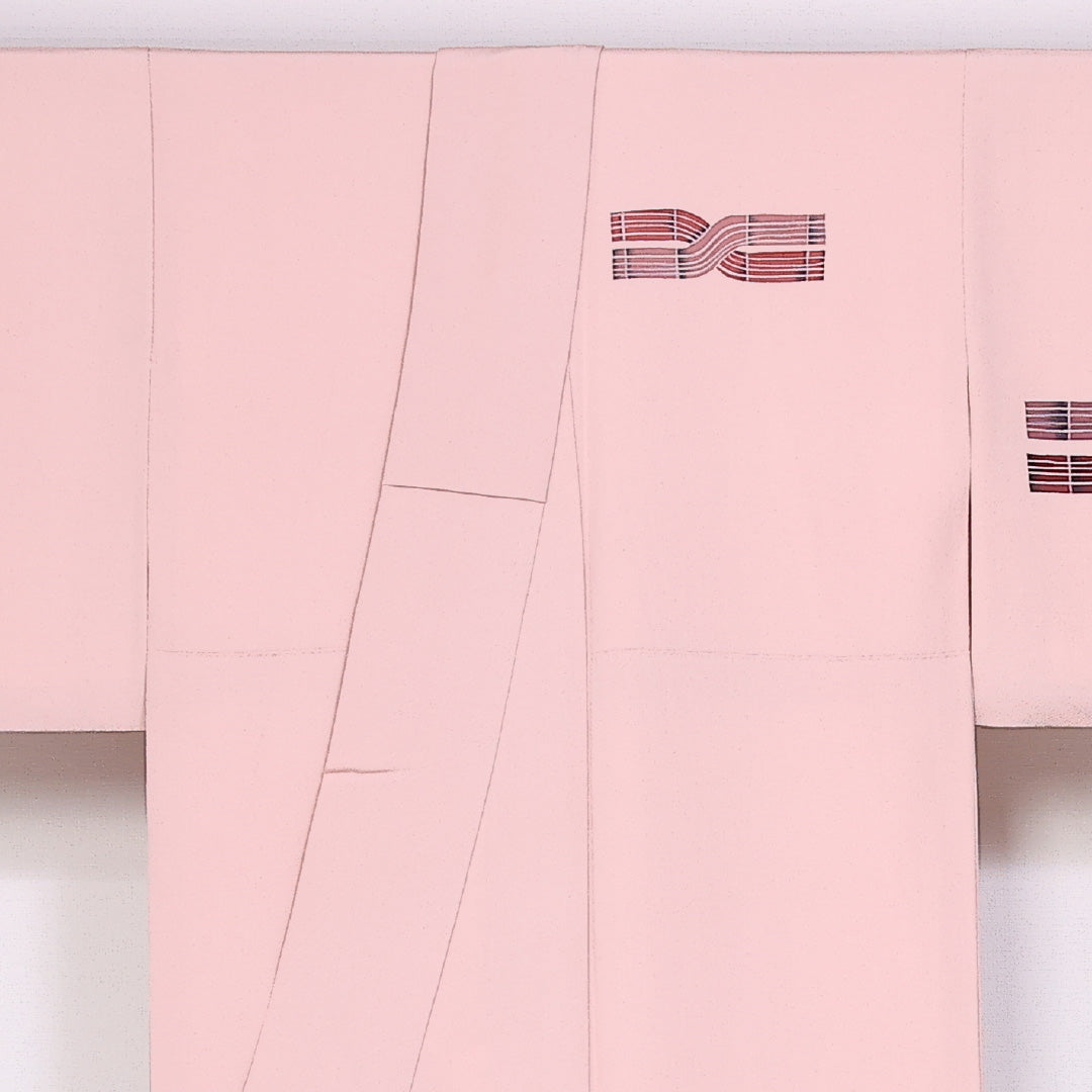 付下げ 袷 身丈158cm 裄丈66cm 正絹 Aランク インフォーマル 広衿 Mサイズ 創作柄 ピンク系 HP 1218-04821