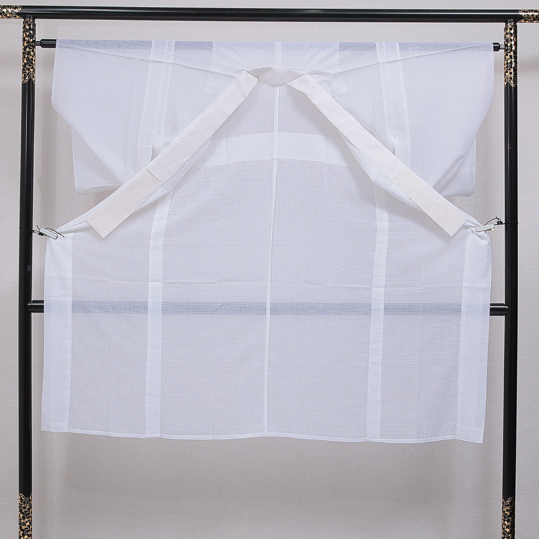 夏物 長襦袢 夏物 身丈128cm 裄丈62cm 正絹 Sランク Lサイズ 無地 白系 M4 1239-16544