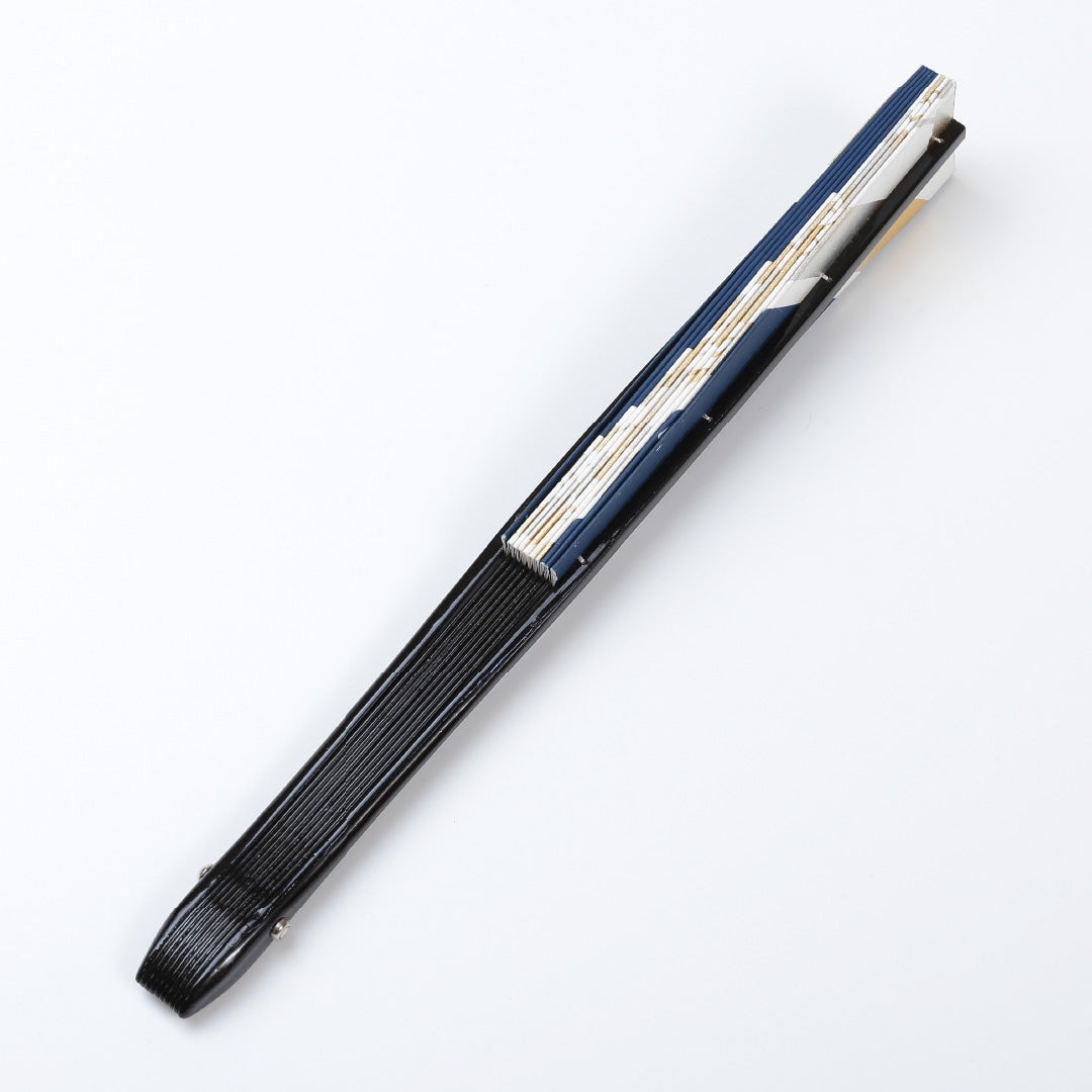 新古品 和装小物 Sランク 伊藤常 竹 扇子 舞扇子 紺系 両面同柄 1221-00060
