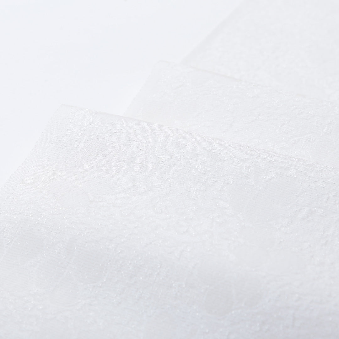 新品 反物 色無地 正絹 クローバー 丹後ちりめん 証紙 白系 1232-00019-G027-11 1232-00019-G027